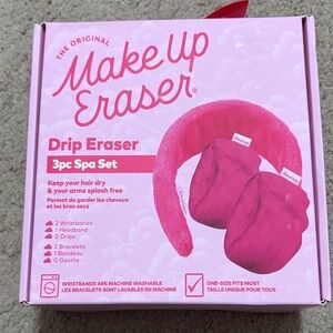 MakeUp Eraser Pink Spa Set with Headband and Wristbands
